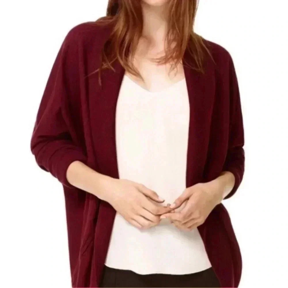 Aritzia Wilfred Diderot Sweater Cardigan‎  Sz XXS burgundy